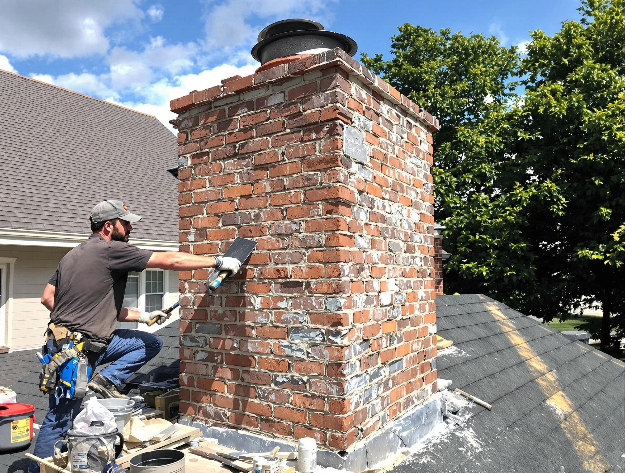 Completed chimney rebuild by Piscataway Chimney Sweep in Piscataway, NJ
