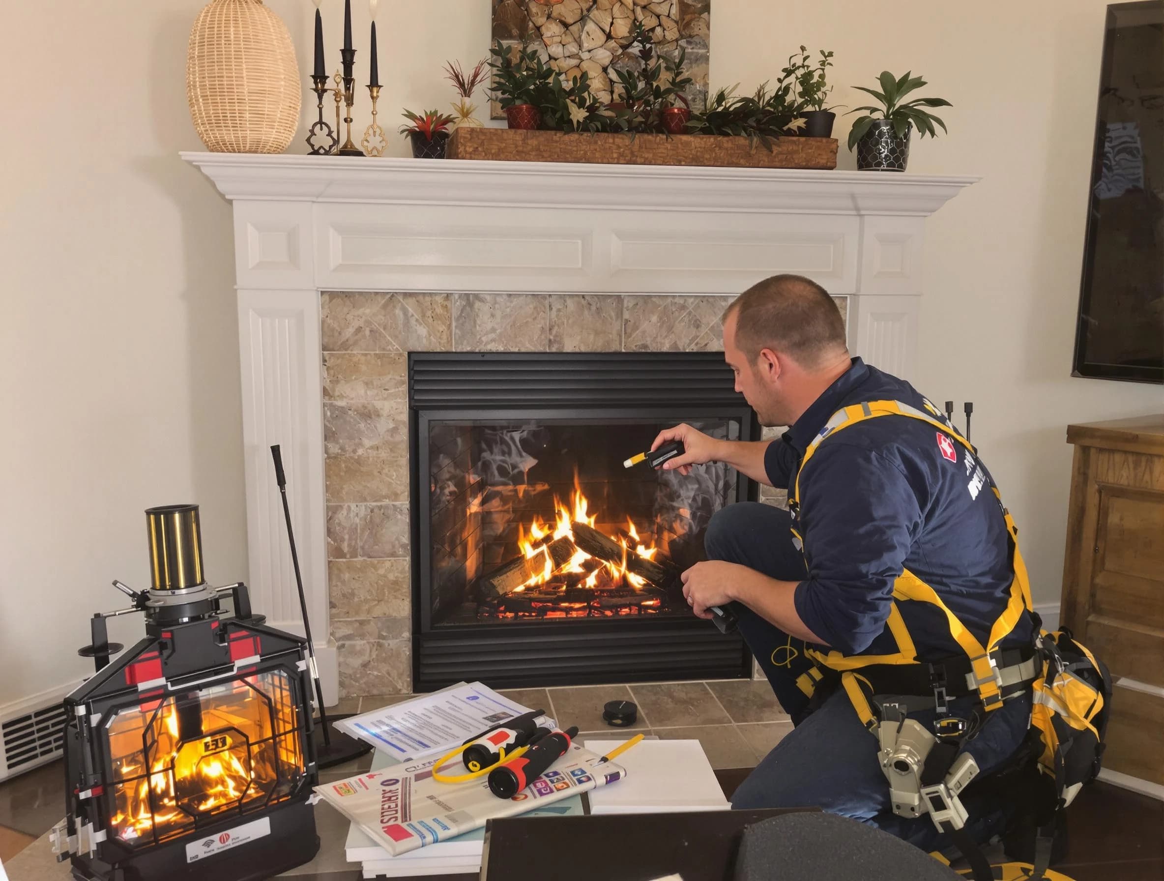 Safety-focused fireplace inspection by Piscataway Chimney Sweep in Piscataway, NJ